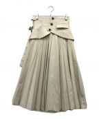 UNITED TOKYOユナイテッドトーキョー）の古着「麻調コルセットオプリーツスカート」｜ベージュ