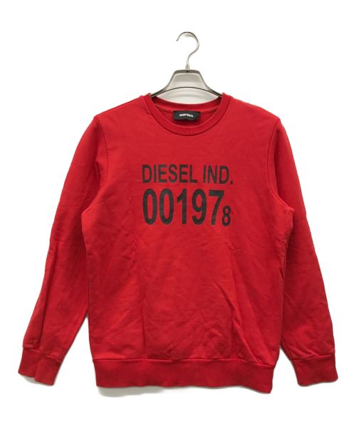 DIESEL（ディーゼル）DIESEL (ディーゼル) プリントスウェット レッド サイズ:S 175/91Aの古着・服飾アイテム