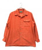 POLO COUNTRYポロカントリー）の古着「コーデュロイオープンカラーシャツ」｜オレンジ