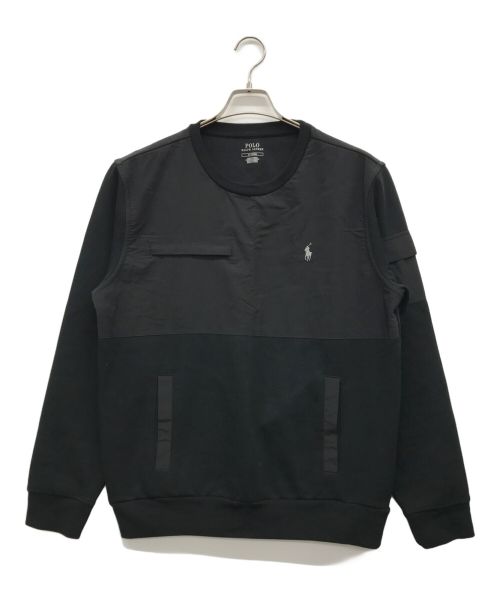 POLO RALPH LAUREN（ポロ・ラルフローレン）POLO RALPH LAUREN (ポロ・ラルフローレン) クルーネックスウェット ブラック サイズ:M・175/96Aの古着・服飾アイテム