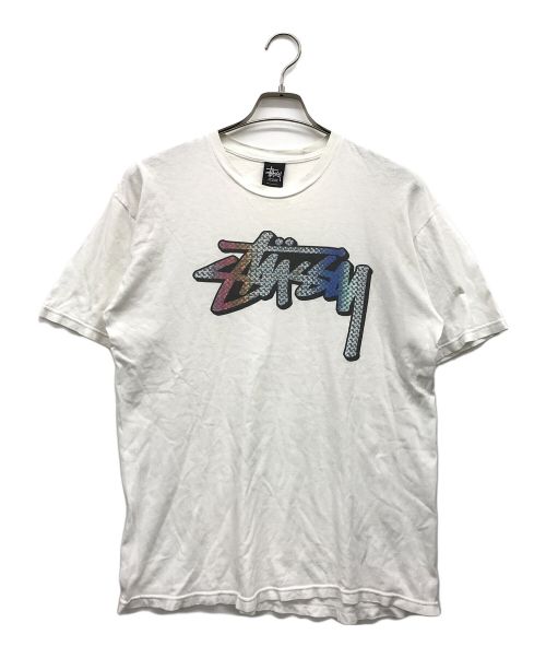 stussy（ステューシー）stussy (ステューシー) プリントTシャツ ホワイト サイズ:MEDIUMの古着・服飾アイテム