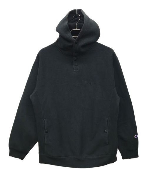 Champion REVERSE WEAVE（チャンピオン リバース ウィーブ）Champion REVERSE WEAVE (チャンピオンリバースウィーブ) プルオーバーパーカー ブラック サイズ:MEDIUMの古着・服飾アイテム