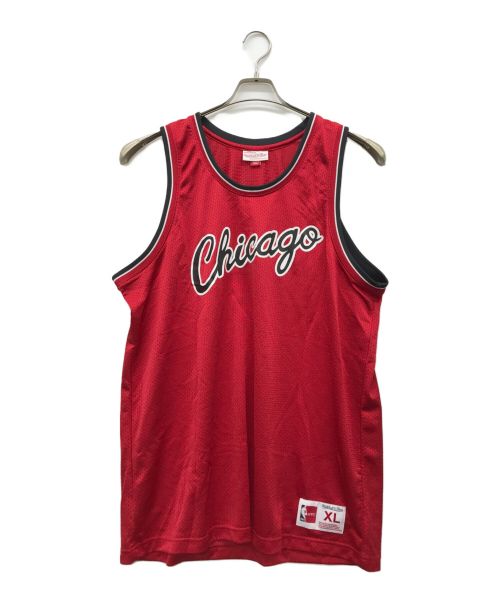 MITCHELL & NESS（ミッチェルアンドネス）MITCHELL & NESS (ミッチェルアンドネス) ゲームシャツ レッド サイズ:XLの古着・服飾アイテム