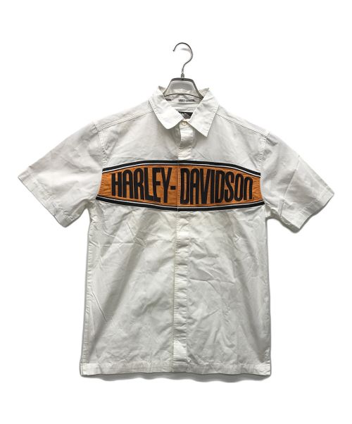 HARLEY-DAVIDSON（ハーレーダビッドソン）HARLEY-DAVIDSON (ハーレーダビッドソン) ロゴシャツ ホワイト サイズ:Sの古着・服飾アイテム