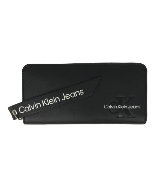 Calvin Klein Jeans（カルバンクラインジーンズ）Calvin Klein Jeans (カルバンクラインジーンズ) ラウンドファスナー長財布 ブラック 未使用品の古着・服飾アイテム