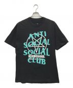 anti social social CLUB×NEIGHBORHOODアンチソーシャルソーシャルクラブ×ネイバーフッド）の古着「両面プリントTシャツ」｜ブラック