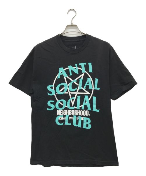 anti social social CLUB（アンチソーシャルソーシャルクラブ）ANTI SOCIAL SOCIAL CLUB (アンチソーシャルソーシャルクラブ) NEIGHBORHOOD (ネイバーフッド) 両面プリントTシャツ ブラック サイズ:Lの古着・服飾アイテム