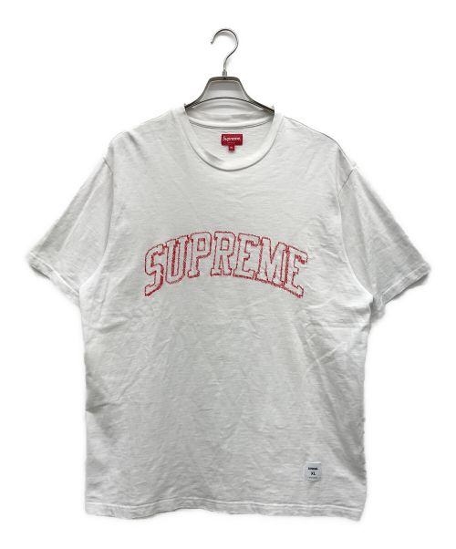 SUPREME（シュプリーム）SUPREME (シュプリーム) Sketch Embroidered S/S Top ホワイト サイズ:XLの古着・服飾アイテム