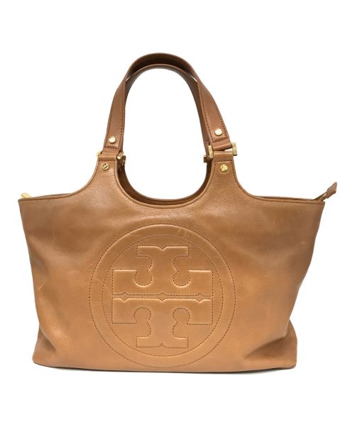 TORY BURCH（トリーバーチ）TORY BURCH (トリーバーチ) レザートートバッグ ブラウンの古着・服飾アイテム