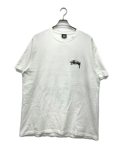 stussy（ステューシー）stussy (ステューシー) BIG LEAGUE PIGMENT DYED TEE ホワイト サイズ:XLの古着・服飾アイテム