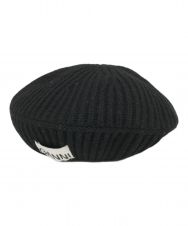 GANNI (ガニー) ニットベレー帽 ブラック サイズ:ONE SIZE