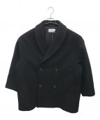 Graphpaperグラフペーパー）の古着「Scale Off Melton Shawl Collar Coat」｜ブラック