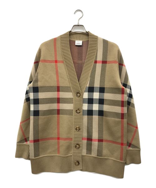 BURBERRY（バーバリー）BURBERRY (バーバリー) Caragh Merino Wool Blend Cardigan ブラウン サイズ:なしの古着・服飾アイテム