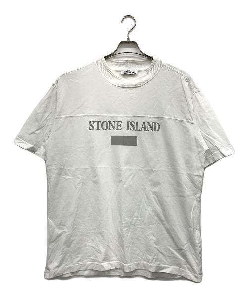 STONE ISLAND（ストーンアイランド）STONE ISLAND (ストーンアイランド) リフレクターロゴTシャツ ホワイト サイズ:XLの古着・服飾アイテム