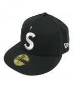 New Era×SUPREMEニューエラ×シュプリーム）の古着「Sロゴキャップ」｜ブラック