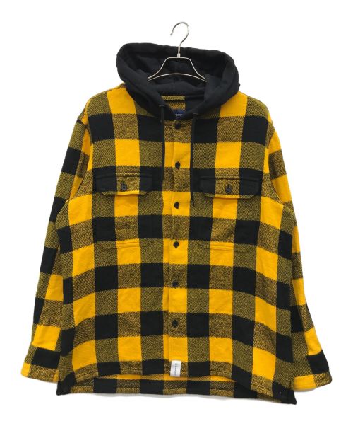 DESCENDANT（ディセンダント）DESCENDANT (ディセンダント) SPICOLI HOODED LS SHIRT イエロー サイズ:3の古着・服飾アイテム