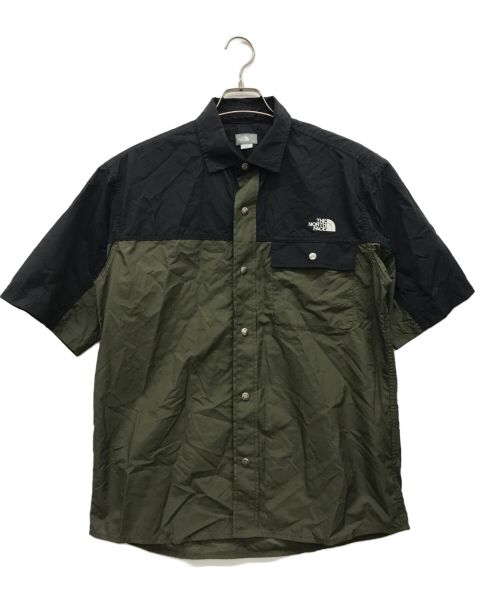 THE NORTH FACE（ザ ノース フェイス）THE NORTH FACE (ザ ノース フェイス) ショートスリーブヌプシシャツ オリーブ サイズ:Mの古着・服飾アイテム