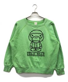 A BATHING APE（アベイシングエイプ）の古着「プリントスウェット」｜黄緑