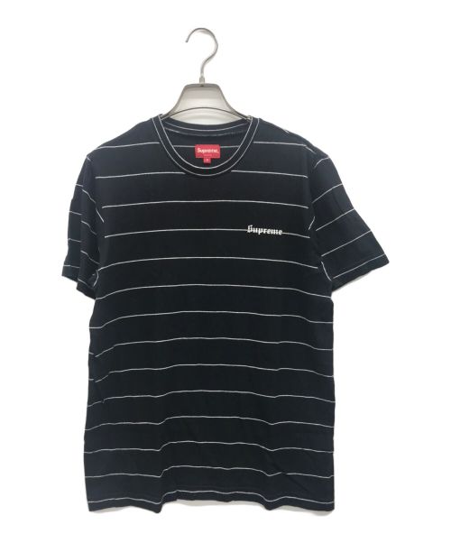 SUPREME（シュプリーム）Supreme (シュプリーム) Pinstripe Tee ブラック サイズ:Sの古着・服飾アイテム