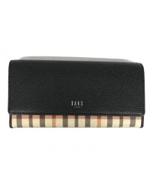 DAKS（ダックス）の古着「HOUSE CHECK WALLET」｜ブラック