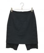 CLANEクラネ）の古着「SHORT PANTS LAYERED SKIRT」｜ブラック