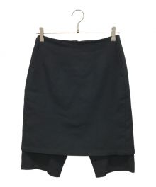 CLANE（クラネ）の古着「SHORT PANTS LAYERED SKIRT」｜ブラック