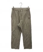 Snow peakスノーピーク）の古着「Cotton Linen Dobby Stripe Pants」｜ベージュ