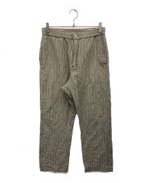 Snow peak（スノーピーク）の古着「Cotton Linen Dobby Stripe Pants」｜ベージュ