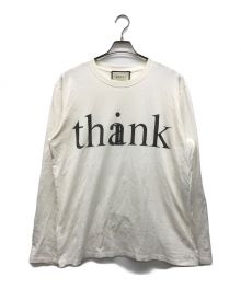 GUCCI（グッチ）の古着「think thankプリントカットソー」｜ホワイト