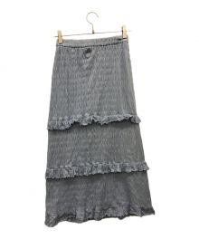 meer.（メーア）の古着「SHIRRING FRILL SKIRT」｜スカイブルー