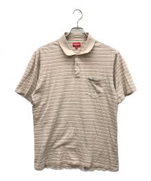 SUPREME（シュプリーム）の古着「Thin Stripe Polo」｜ベージュ