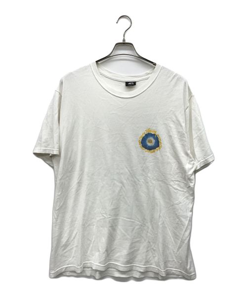 stussy（ステューシー）stussy (ステューシー) プリントTシャツ ホワイト サイズ:Lの古着・服飾アイテム