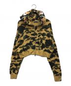 A BATHING APEアベイシングエイプ）の古着「1ST CAMO SHARK FULL ZIP HOODIE」｜ブラウン