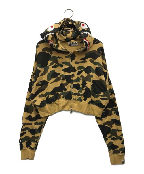 A BATHING APE（アベイシングエイプ）A BATHING APE (アベイシングエイプ) 1ST CAMO SHARK FULL ZIP HOODIE ブラウン サイズ:F 160-76Aの古着・服飾アイテム