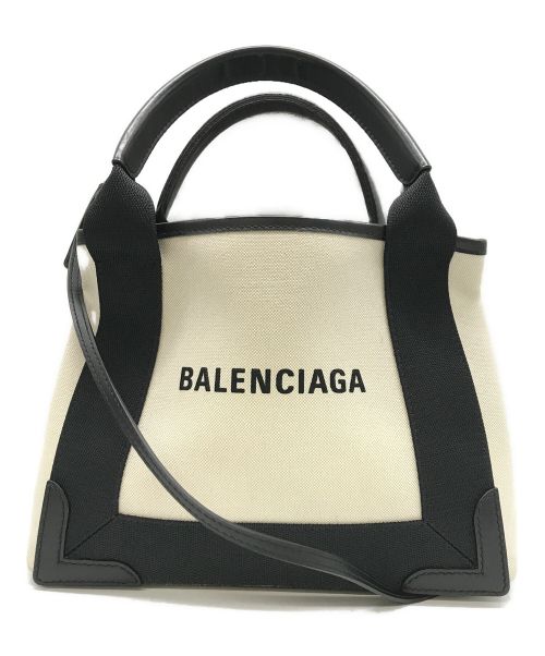 BALENCIAGA（バレンシアガ）BALENCIAGA (バレンシアガ) ネイビーカバスXS アイボリーの古着・服飾アイテム