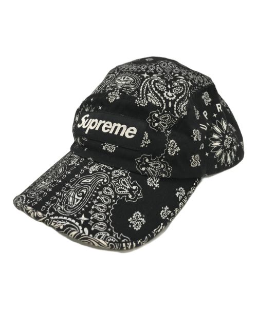 SUPREME（シュプリーム）SUPREME (シュプリーム) BANDANA CAMP CAP ブラックの古着・服飾アイテム