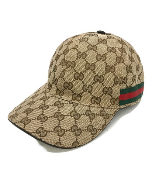 GUCCI（グッチ）GUCCI (グッチ) キャップ ベージュ サイズ:XS 56の古着・服飾アイテム