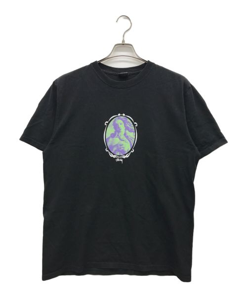 stussy（ステューシー）stussy (ステューシー) プリントTシャツ ブラック サイズ:Mの古着・服飾アイテム