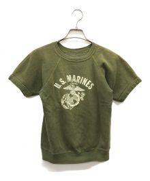 USMC（ユーエスエムシー）の古着「半袖ラグランスウェット」｜オリーブ