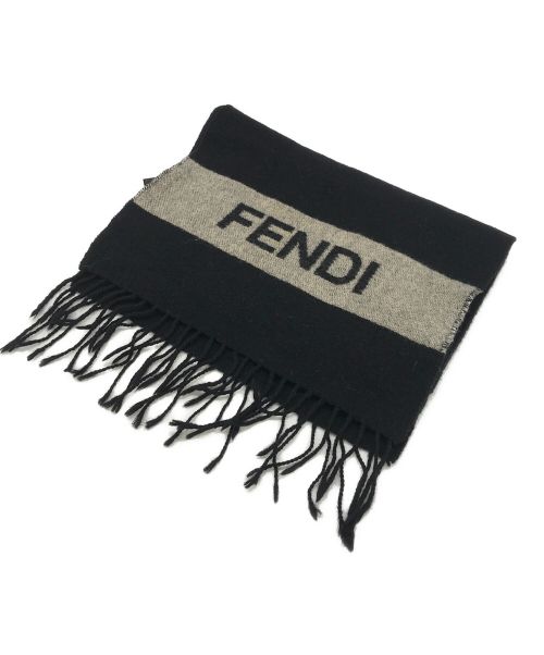 FENDI（フェンディ）FENDI (フェンディ) マフラー ブラックの古着・服飾アイテム