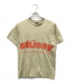 stussyステューシー）の古着「プリントTシャツ」｜ベージュ