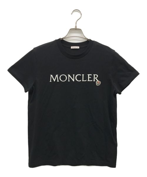 MONCLER（モンクレール）MONCLER (モンクレール) 刺繍ロゴTシャツ ブラック サイズ:Lの古着・服飾アイテム