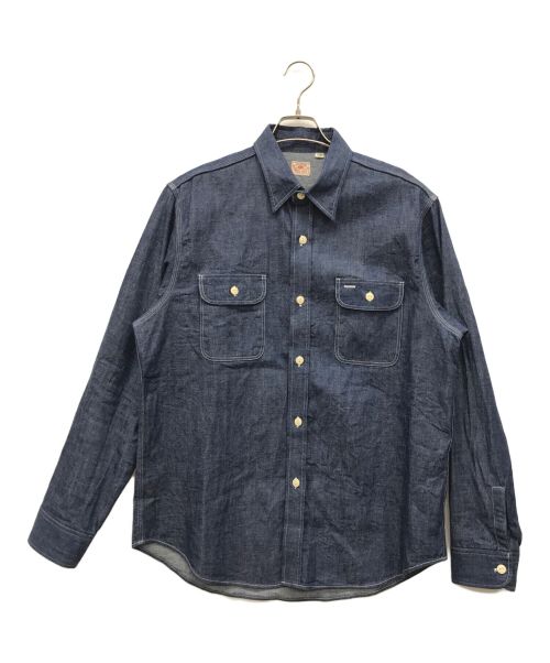 SUGAR CANE（シュガーケーン）SUGAR CANE (シュガーケーン) BLUE DENIM WORK SHIRT インディゴ サイズ:X-LARGE 17-17 1/2の古着・服飾アイテム