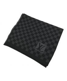 LOUIS VUITTON（ルイ ヴィトン）の古着「ウールマフラー」｜ブラック