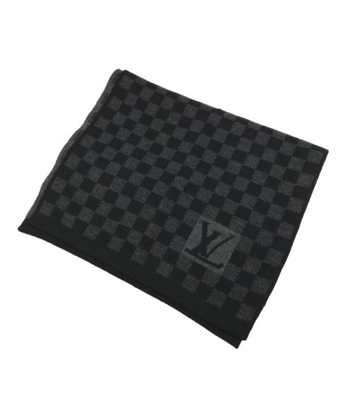 LOUIS VUITTON（ルイ ヴィトン）LOUIS VUITTON (ルイ ヴィトン) ウールマフラー ブラックの古着・服飾アイテム