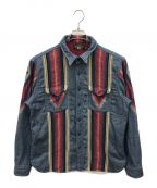 RRLダブルアールエル）の古着「INDIGO JACQUARD OVERSHIRT」｜インディゴ