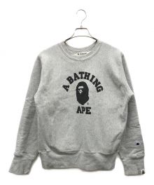 A BATHING APE×Champion（アベイシングエイプ×チャンピオン）の古着「リバースウィーブスウェット」｜グレー