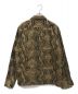 Supreme (シュプリーム) Snakeskin Corduroy Zip Up Shirt(スネークスキンコーデュロイジップアップシャツ) ブラウン サイズ:M：15000円