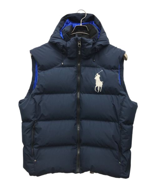 POLO RALPH LAUREN（ポロ・ラルフローレン）POLO RALPH LAUREN (ポロ・ラルフローレン) リップストップビッグポニーダウンベスト ネイビー サイズ:XXLの古着・服飾アイテム