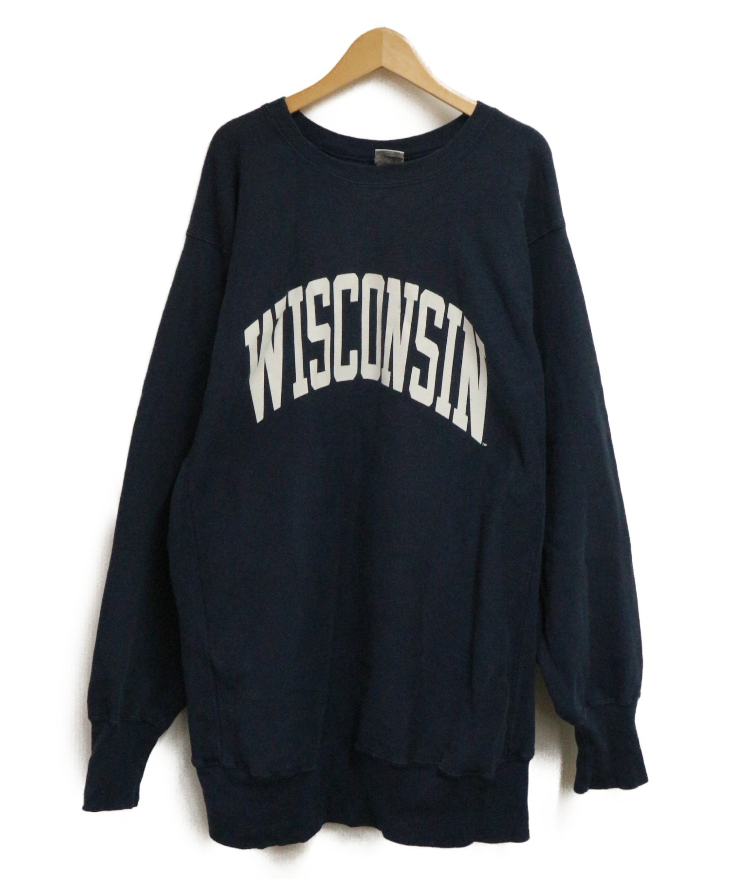 最も信頼できる 90s Champion 刺繍タグ Wisconsin リバースウィーブ 黒色 チャンピオン